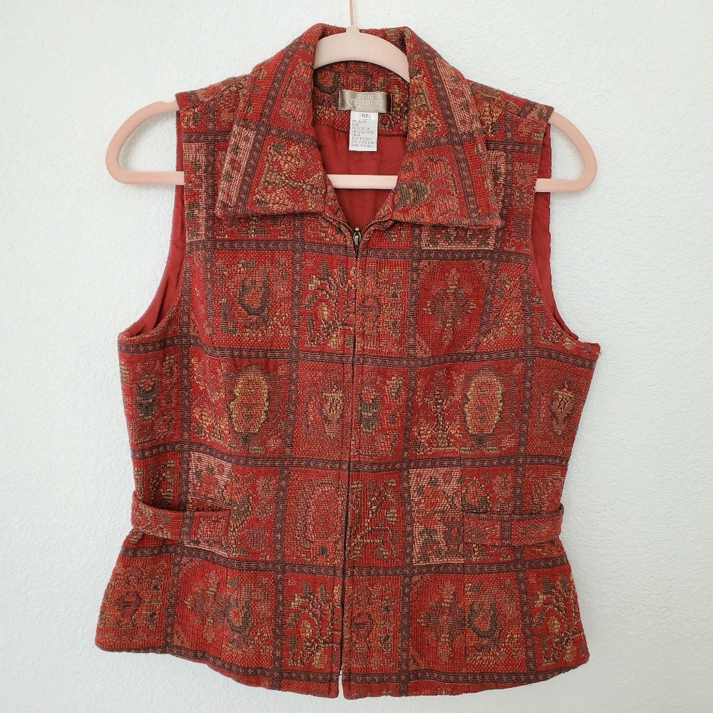 THE TERRITORY AHEAD Red Tapestry Vest